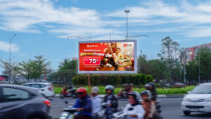 GoFood at LED Videotron Triangle CPI Makassar