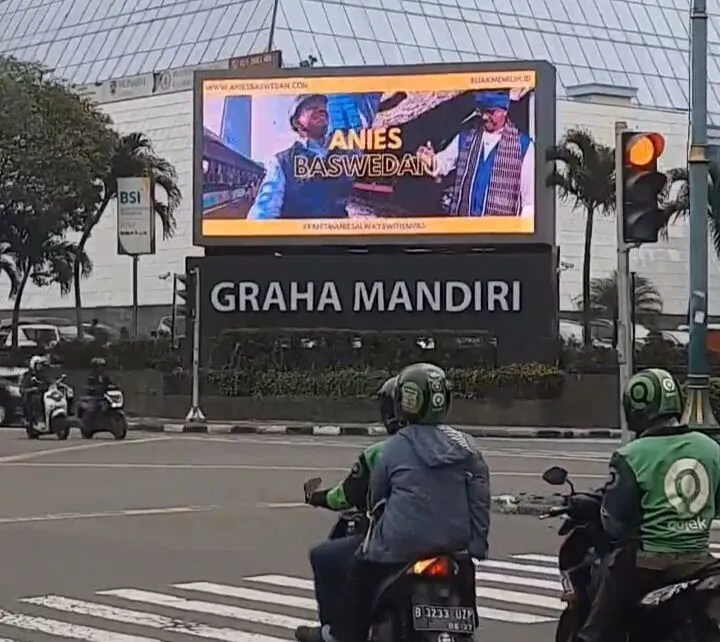 Videotron Outdoor Kampanye Anies