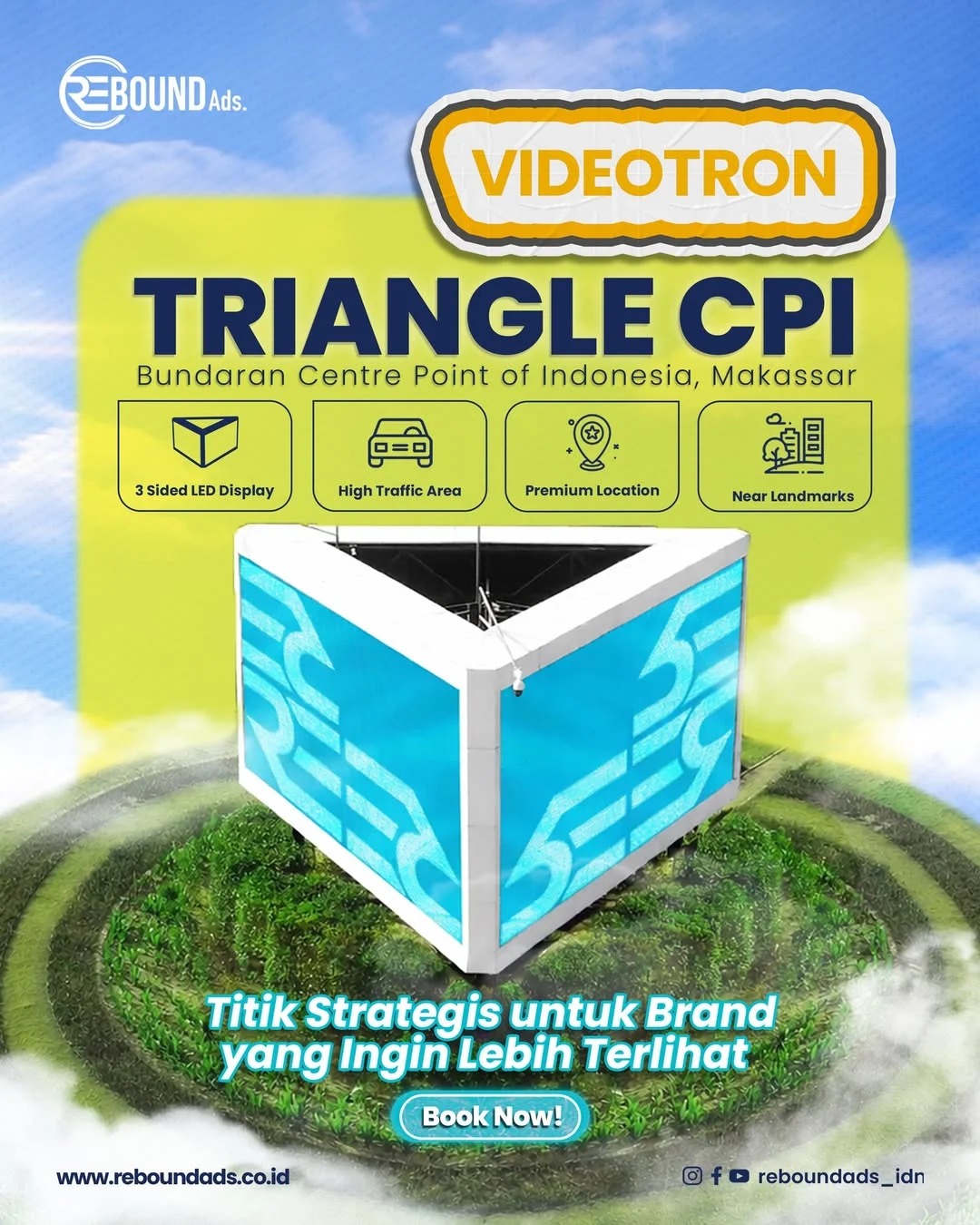 Sewa Videotron Makassar Rebound Ads